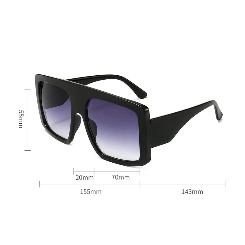 Black sunglasses with gradient lenses